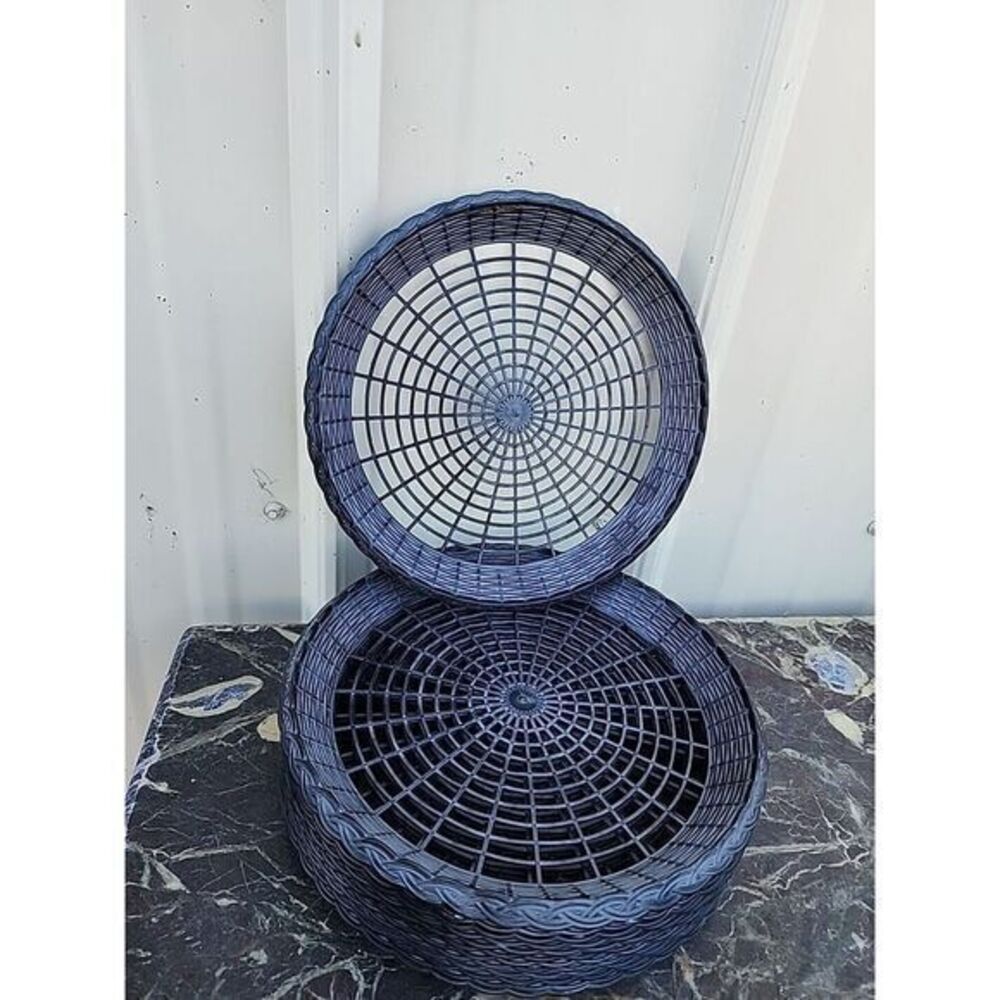 Reusable Plastic Paper Plate Holders Heavy Duty Woven Paper Plate Holder (Black)